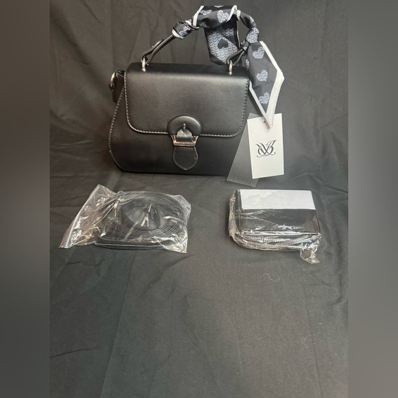 Handbags - Elegant Black Handbag and wallet set